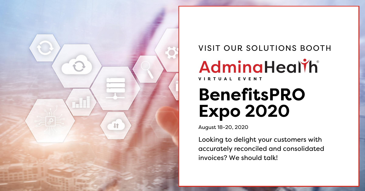 Meet AdminaHealth® in the Solutions Booth at BenefitsPRO Virtual Broker Expo 2020