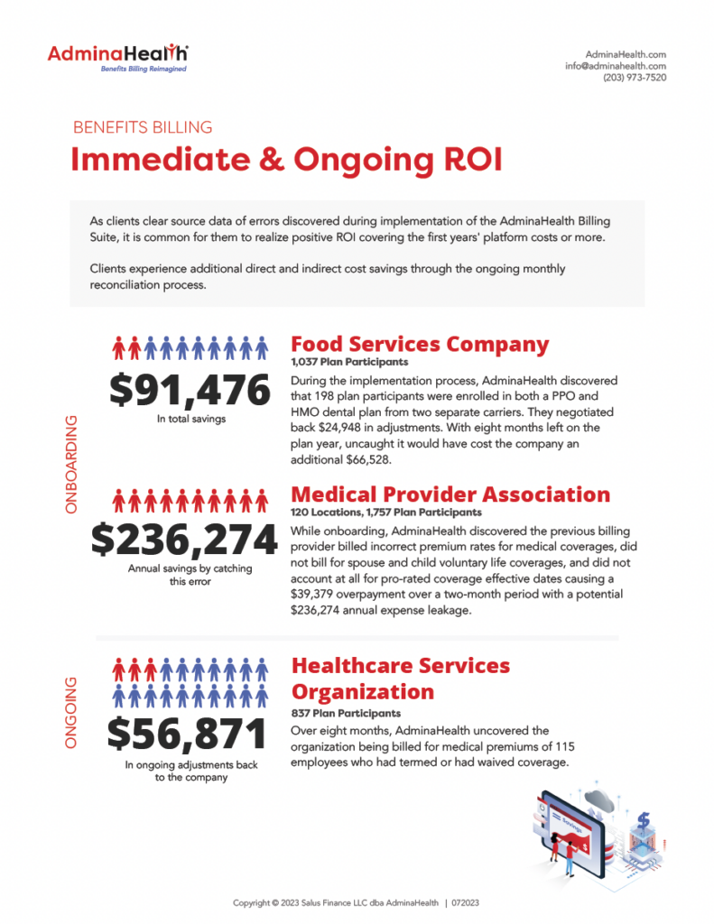 Immediate and Ongoing ROI with AdminaHealth