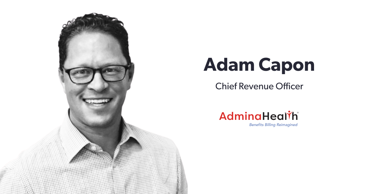 AdminaHealth Welcomes Adam Capon as Chief Revenue Officer