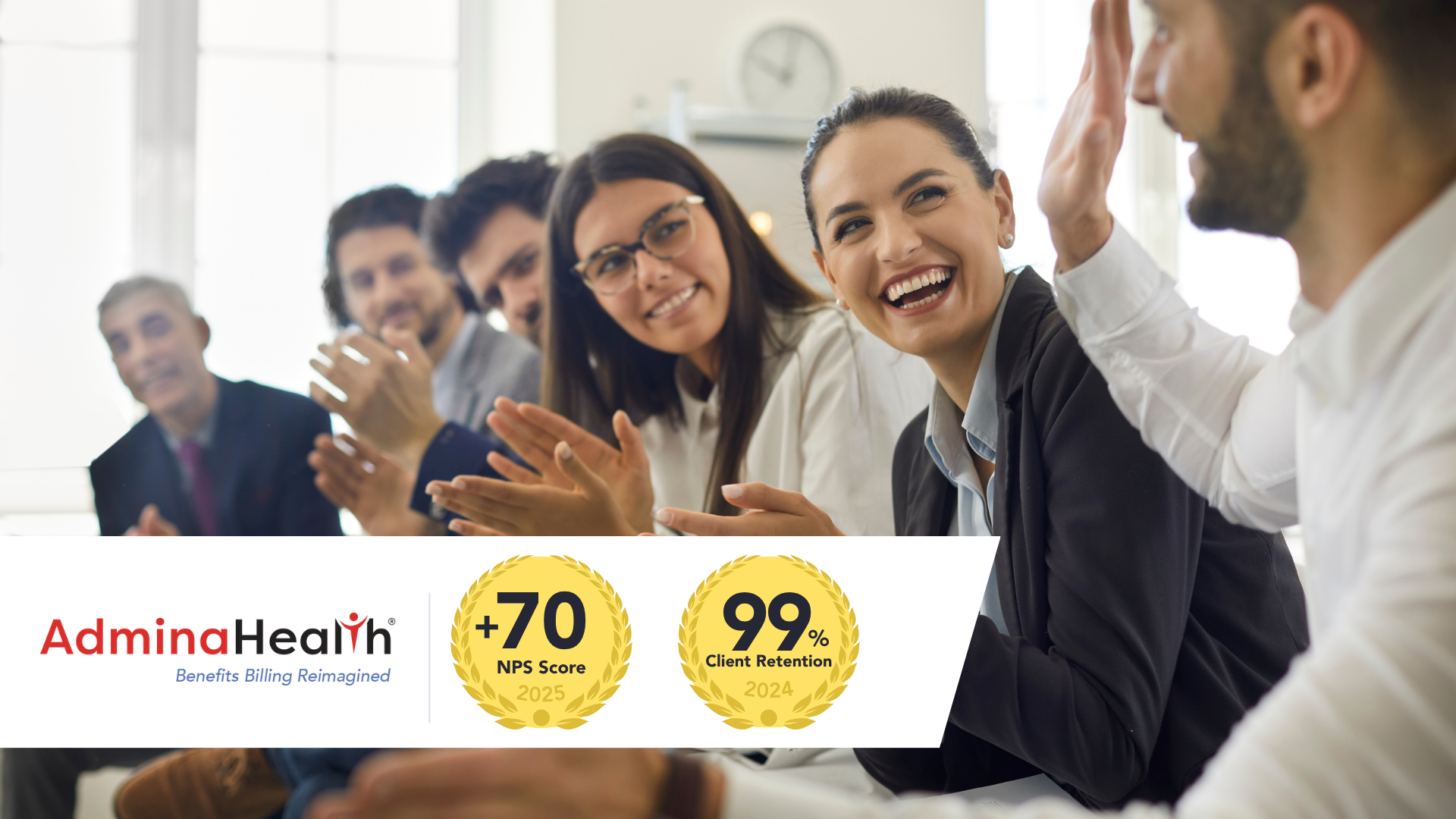 AdminaHealth Achieves 99 Percent Client Retention and +70 NPS