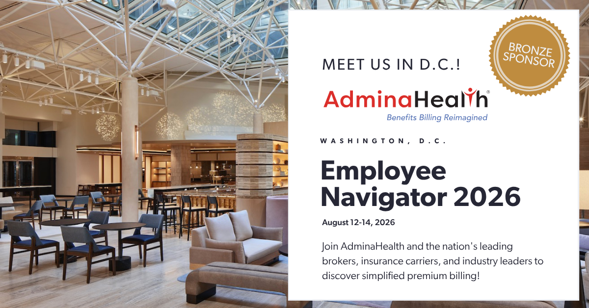 AdminaHealth Bronze sponsor at Employee Navigator conference 2026